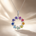 Rainbow Wreath Sapphire Pendant