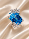 Azure Butterfly Aquamarine Ring