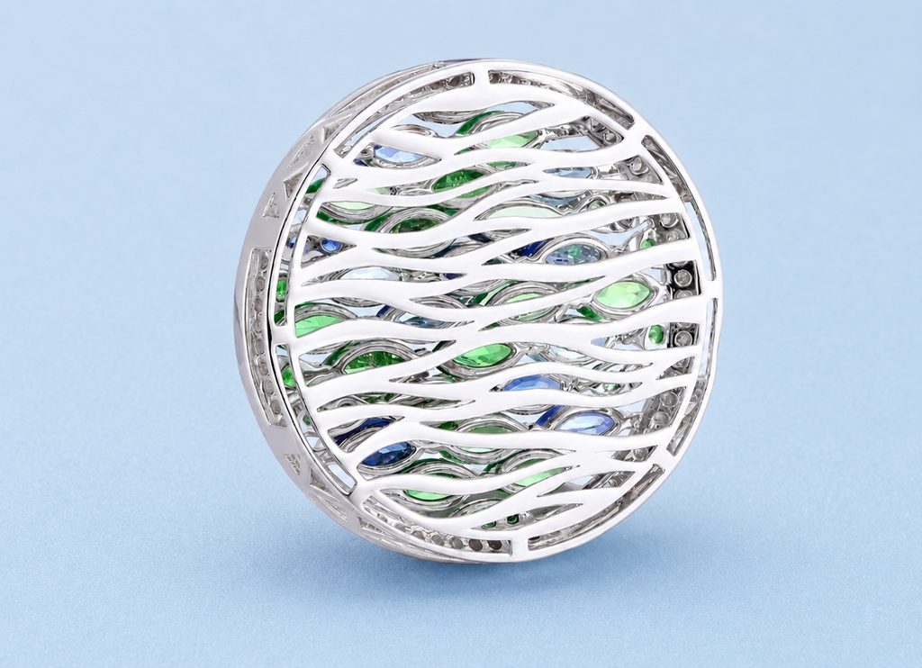 Monet Garden Bloom Medallion Pendant