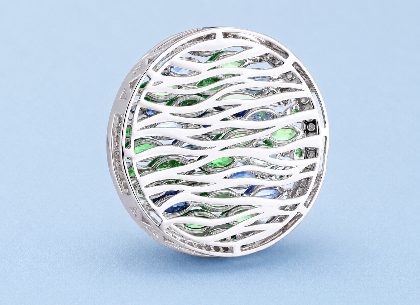 Monet Garden Bloom Medallion Pendant